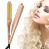 2-in-1 Hair Straightener Spiral Wave Curler, Flat Iron Styling Tool