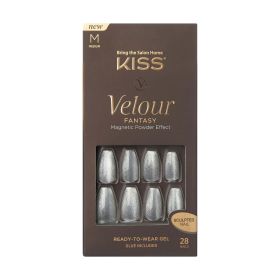 KISS Velour Fantasy Ready-To-Wear Sculpted Gel Nails, 'Celebrity', 28 Count