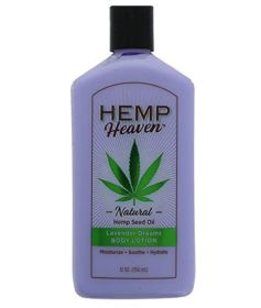 Hemp Heaven Moisturizing body Lotion - Lavender dreams made with naturel Hemp Seed Oil;  Coconut Oil - For Men & Women.12 Oz