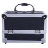 Portable travel makeup box cosmetics box with mirror can be folded to storage box