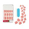 KISS Salon Color Short Square Fake Nails, Glossy Solid Pink, 'Guilty', 28 Ct.