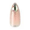 KISS Gel Fantasy Allure Ready-To-Wear Long Almond Fake Nails, Pink & Silver, 28 Pieces