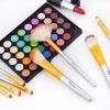 32 Bright Yellow Makeup Brushes Set Professional