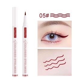 Color Waterproof Eyeliner Liquid Pen Sweat-proof, Non-dizzy And Waterproof (Color: Wine Red)