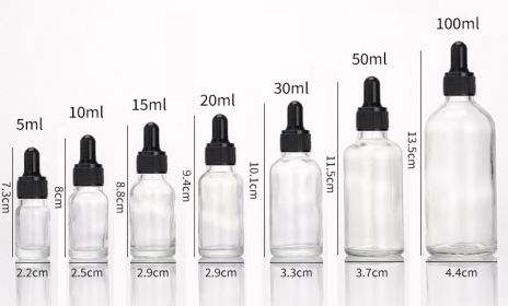 Glass Fine Oil Bottle Avoid Light Glue Head Dropper Bottle Essence Stock Bottling Cosmetics (Option: White-30ml)