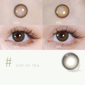 Daily Color Contact Lenses 38 Moisture Content (Option: Sweet Tea Green-300Degree)