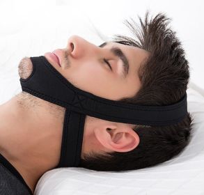 Anti Snoring Chin Strap, Snoring Solution Anti Snoring Devices Effective Stop Snoring Chin Strap (Color: Black)